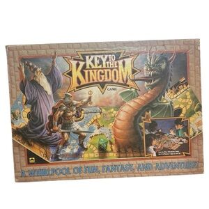 GOLDEN Key to the Kingdom Adventure Fantasy Board Game Replacement Game Pieces